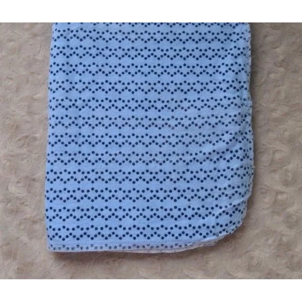 Garanimals Blue Dot Baby Blanket Flannel Receiving 100% Cotton Security Lovey
